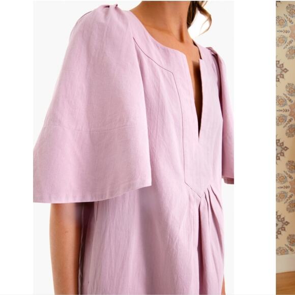 Tuckernuck Pomander Place Lilac Finley Flutter Sleeve Dress Medium - Picture 5 of 10